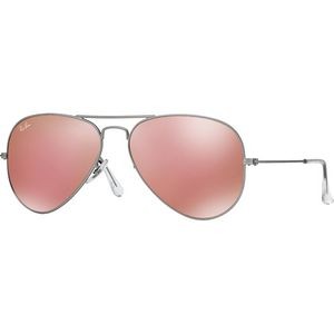 Ray-Ban® Aviator Sunglasses - Silver/Pink Flash