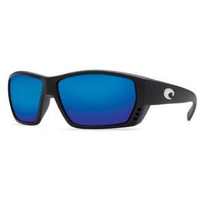 Costa Del Mar Tuna Alley Sunglasses - (Frame) Matte Black; (Lens) Blue Mirror, 580G