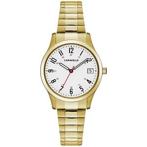 Caravelle by Bulova Women's Gold-Tone Stainless Steel Expansion Watch