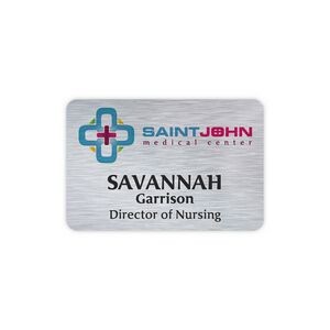 Savannah Custom Metal Name Badge (Custom sized between 6 and 9 sq. in.)