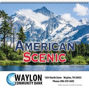 American Scenic Wall Calendar: 2025 Spiral Bound