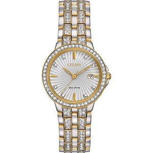 Citizen® Ladies' Silhouette Crystal Eco-Drive Watch, Two-tone SS Bracelet, Swarvoski Crystal Accents