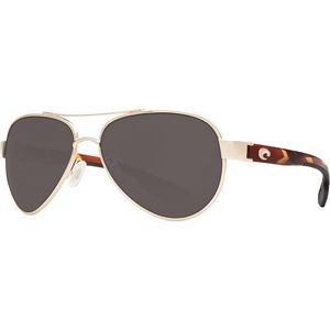 Costa Del Mar Loreto Sunglasses: Rose Gold Frame w/Gray Lens, 580P