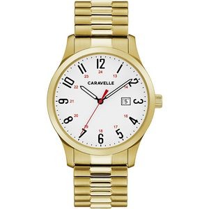 Caravelle by Bulova Men's Gold-Tone Stainless Steel Expansion Watch