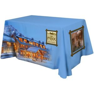 All Over Full Color Dye Sub Table Cover - flat poly 3-sided, fits 4' table