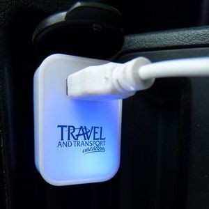 USB Car Charger w/LED Light