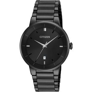 Citizen® Men's Quartz Black Ion-Plated Stainless Steel Bracelet Watch