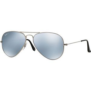 Ray-Ban® Polarized Aviator Sunglasses - Silver