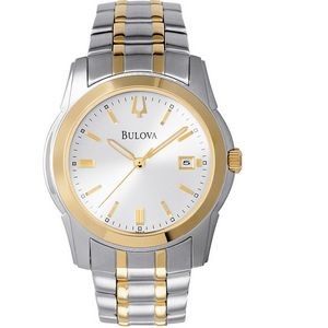 Bulova Watches Men's Bracelet Silver Dial 2-tone Watch