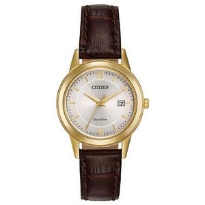 Citizen® Ladies' Eco-Drive Watch With Brown Leather Strap