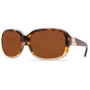 Costa Del Mar Gannet Sunglasses - (Frame) Shiny Tortoise Fade; (Lens) Copper, 580P