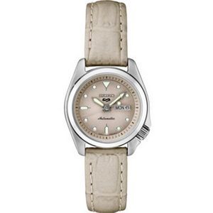 Seiko 5 Sport, Stainless Steel Grey Dial, Gray Leather Strap
