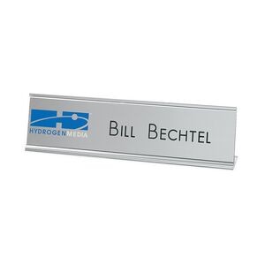 2-Ply Plastic Desk & Wall Plate Engraved and Printed: 8" x 2"
