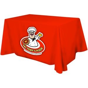 All Over Full Color Dye Sub Table Cover - flat poly 4-sided, fits 4' table