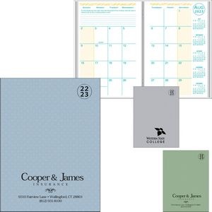 Academic Desk Monthly Planner w/ Printed Weave Cover - 2022-2023
