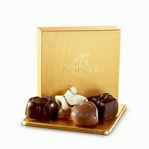 1.6 Oz. GODIVA® Assorted Chocolate Gold Favor Box (4 Piece)
