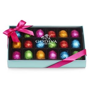 Foil-Wrapped Chocolate Easter Egg Gift Box, 18 pc.