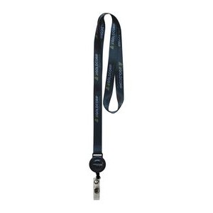 Lanyard with Retractable Holder Sublimation - 5/8'' width