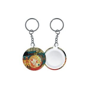Button - Round 1-3/4'' Key Holder - Printed digitally 4 color process