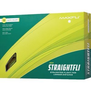 Maxfli StraightFli Golf Ball - Matte Yellow