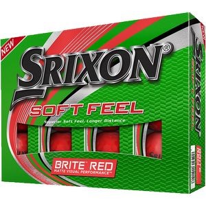Srixon Soft Feel Brite Golf Ball - Matte Red