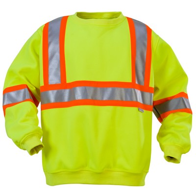 High Visibility Sweatshirt with 4" Contrasting Stripes