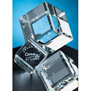 Crystal Standing Beveled Cube Award (2"x2")