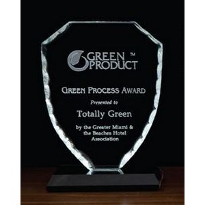 Jet Glass Corona Shield Award (4½"x6½"x2")