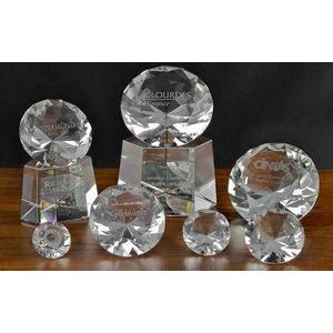 1 9/16" Faceted Crystal Diamond Award