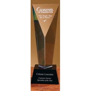 11" Jet Crystal Tower Award