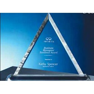 Crystal Double Beveled Triangle Award (11"x9")