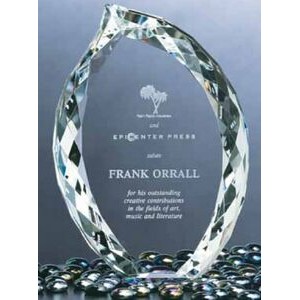 Crystal Faceted Flame Award (8"x6")