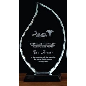 Jet Glass Corona Flame Award (5"x8½"x2")
