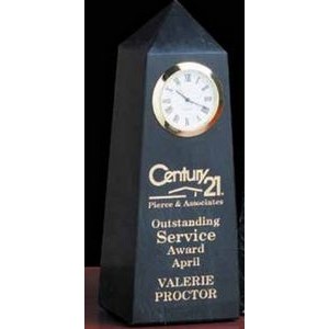 Black Marble Obelisk Clock Award