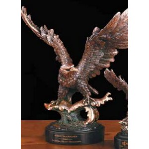 15" Bronzed Perched Eagle Trophy