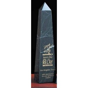 8" Black Marble Obelisk Award