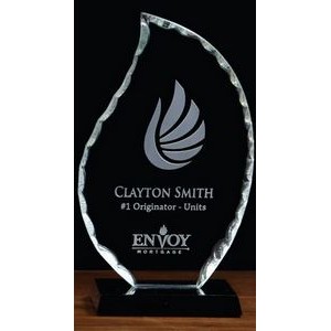 Jet Glass Corona Flame Award (5½"x9½"x2")