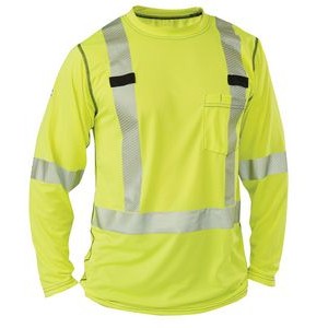 3.7 Oz. Polartec® Power Dry® High Visibility Long Sleeve Athletic Performance T-Shirt