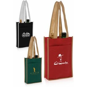 Two Bottle Non-Woven Wine Bags (7"x11")