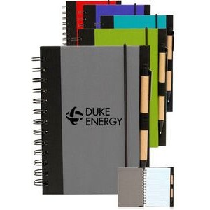 5" x 7" Eco Friendly Spiral Notebook and Pen