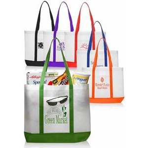 Trim Color Non-Woven Tote Bags (18"x14")