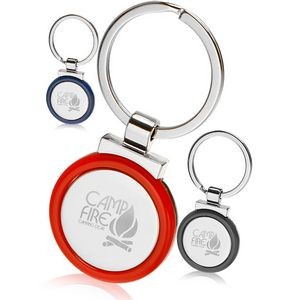 Round Color Accent Metal Key Chain