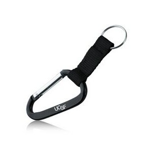 Metallic Color Carabiner with Strap