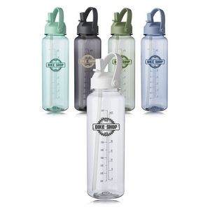 40.5 oz. Stella Plastic Water Bottle with Measurements