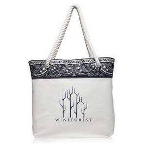 Paisley Pattern Canvas Tote Bags (17.5"x12.5")