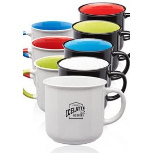 15 Oz. Argos Two-Toned Ceramic Coffee Mugs
