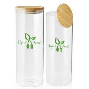 64 Oz. Store N Go Glass Storage Jars with Bamboo Lids