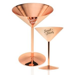 8 Oz. Copper Coated Martini Glasses