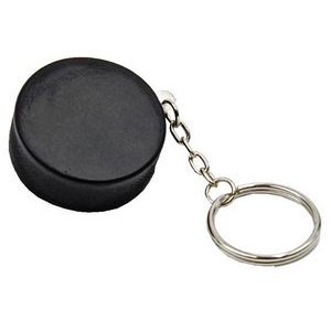 Hockey Puck Key Chain Stress Reliever Squeeze Toy
