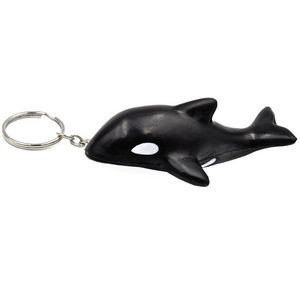 Killer Whale Key Chain Stress Reliever Squeeze Toy
